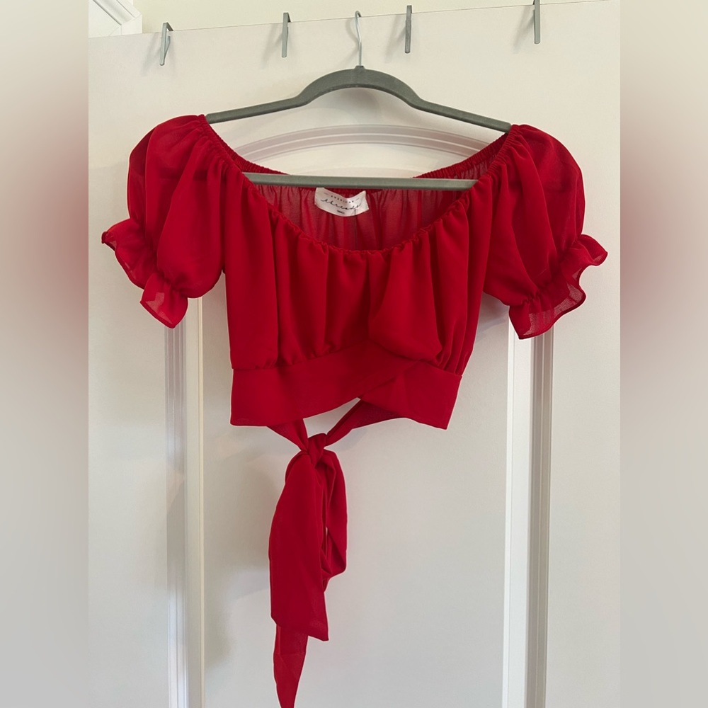 Red Crop Top